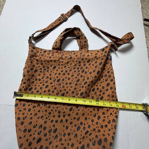 Baggu Brown Black Leopard Print Duck Bag Women's Purse - Picture 5 of 7